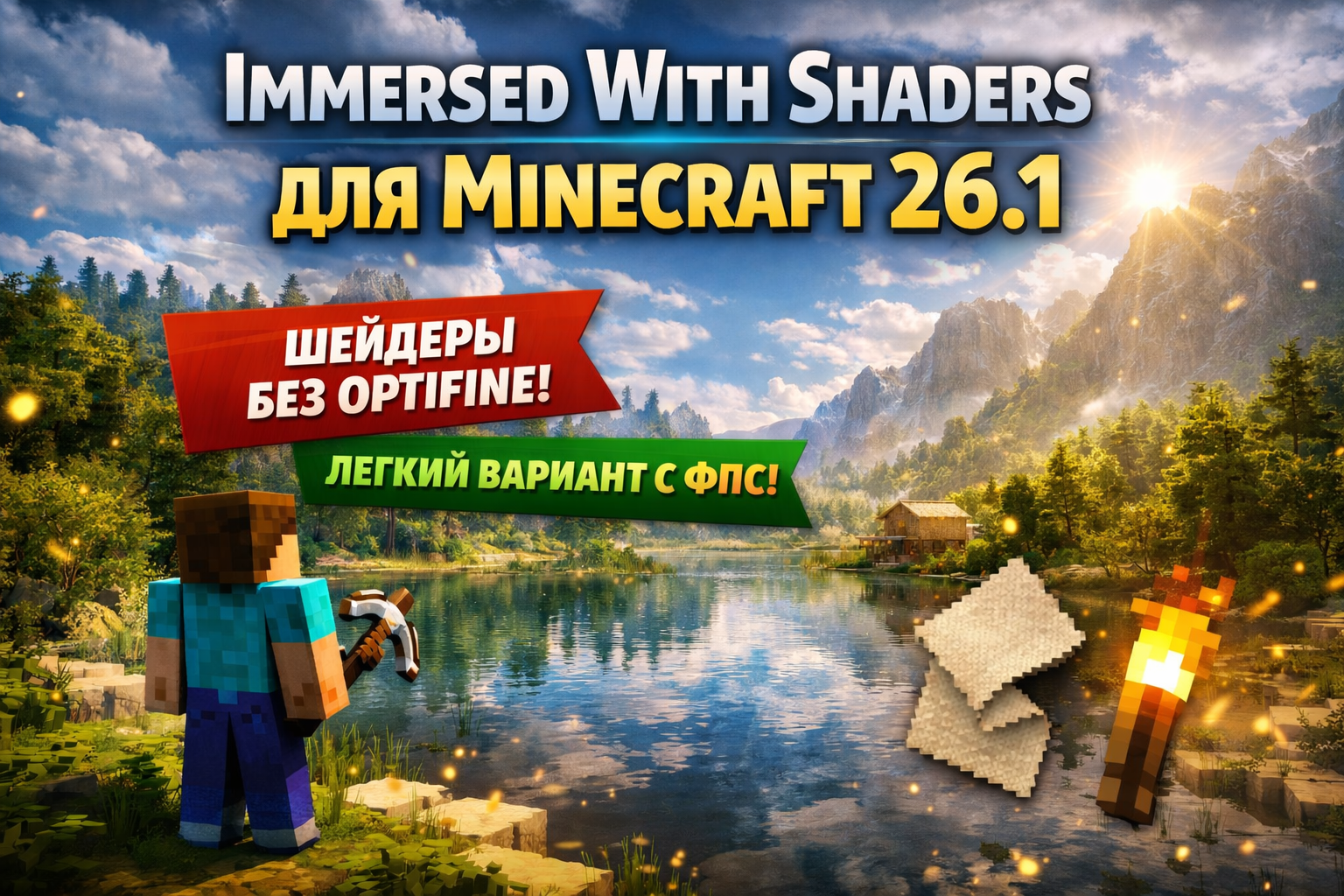 Immersed With Shaders для Minecraft 26.1 уже доступен — красивый модпак ...